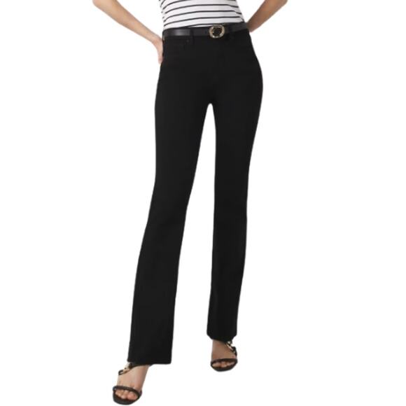 White House Black Market High-Rise Skinny Flare Jeans in Black Size 0 S - Picture 1 of 3